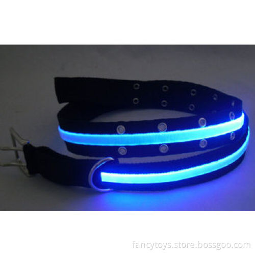 LED flat optical fiber flashing girdle